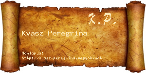 Kvasz Peregrina névjegykártya